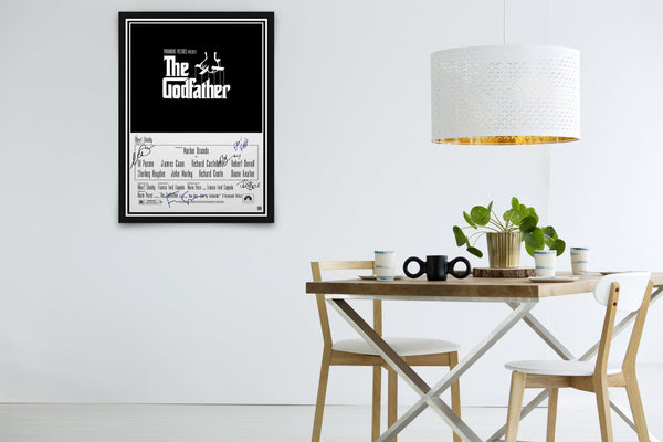 The Godfather Signed Poster with COA