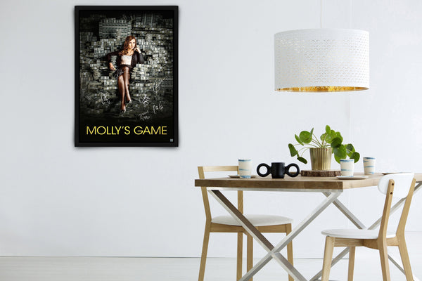 Molly's Game Signed Poster with COA