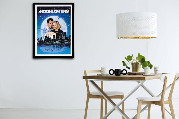 Moonlighting Signed Poster with COA