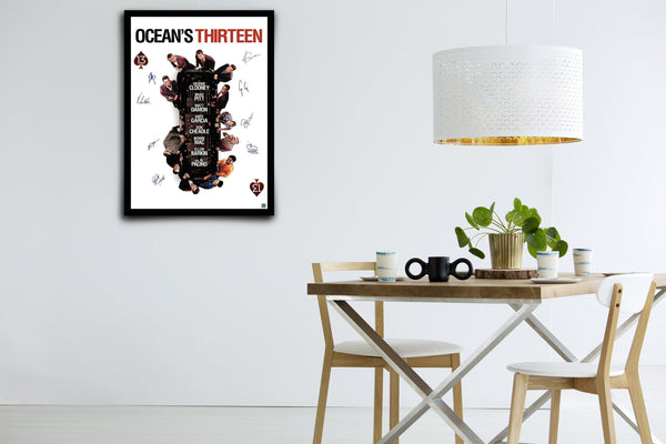 Ocean's Thirteen Signed Poster with COA