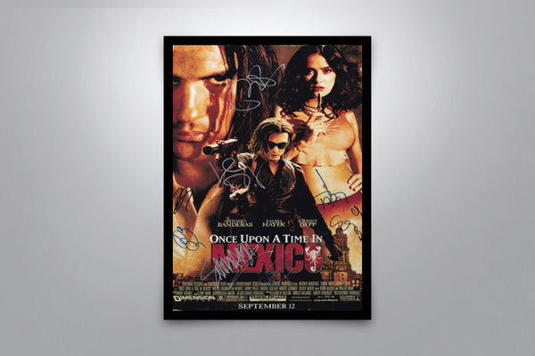 Once Upon a Time in Mexico Signed Poster with COA