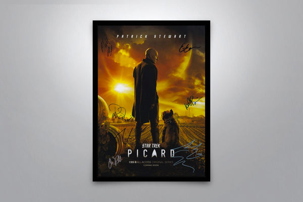 Picard Signed Poster with COA