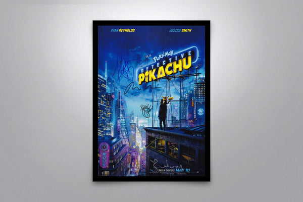 Pokémon Detective Pikachu Signed Poster with COA
