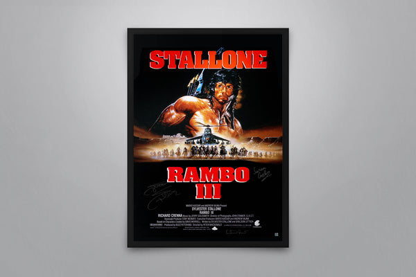 Rambo III Signed Poster with COA