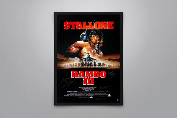Rambo III Signed Poster with COA