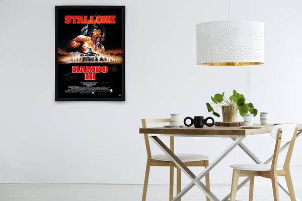 Rambo III Signed Poster with COA