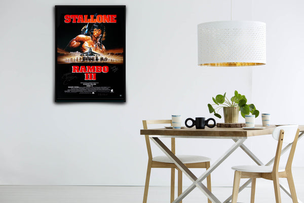 Rambo III Signed Poster with COA