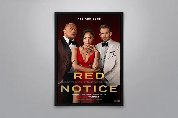 Red Notice Signed Poster with COA