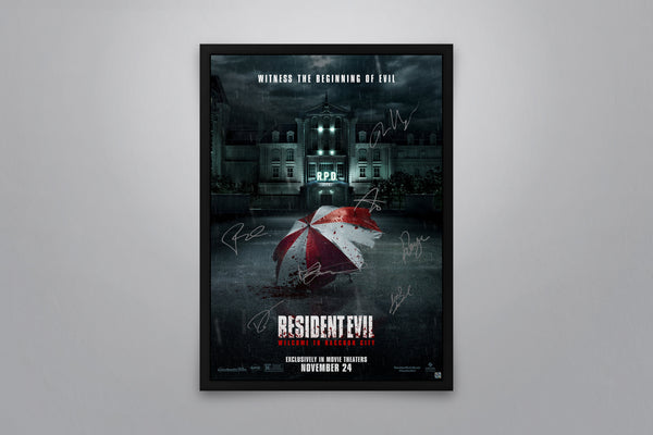 Resident Evil: Welcome to Raccoon City Signed Poster with COA