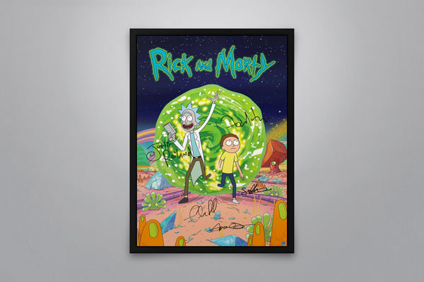 Rick and Morty Signed Poster with COA