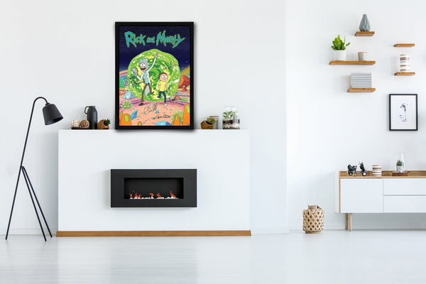 Rick and Morty Signed Poster with COA