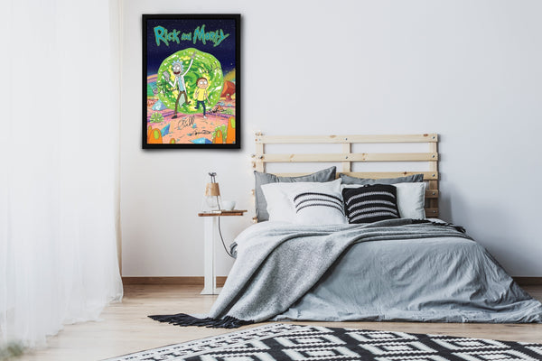 Rick and Morty Signed Poster with COA
