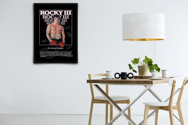 Rocky III Signed Poster with COA