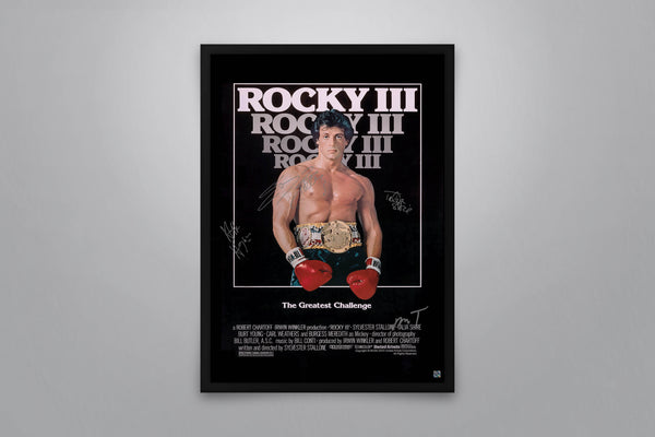 Rocky III Signed Poster with COA