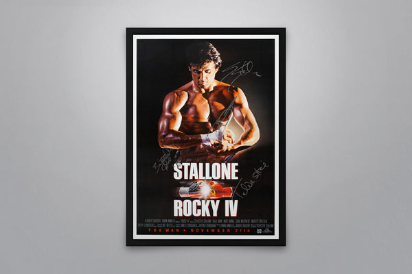 Rocky IV Signed Poster with COA