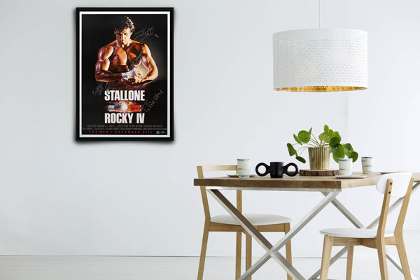 Rocky IV Signed Poster with COA