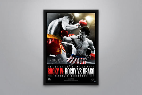 Rocky IV: Rocky Vs. Drago Signed Poster with COA