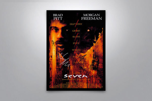 Se7en (Seven) Signed Poster with COA
