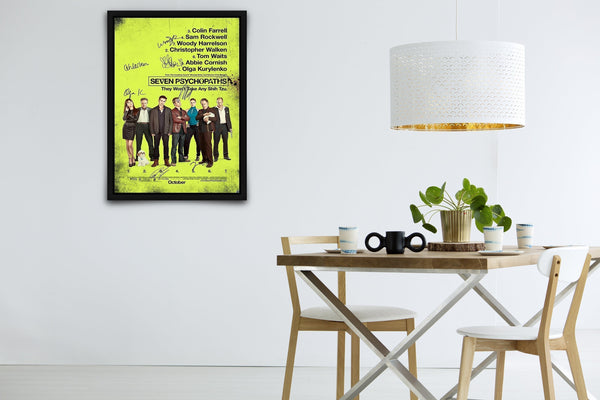 Seven Psychopaths Signed Poster with COA