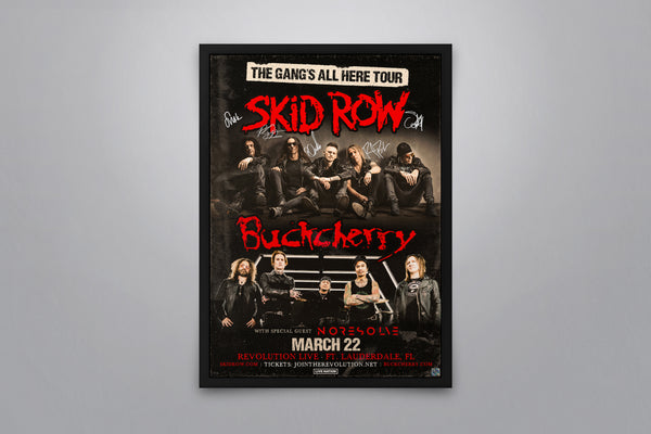 Skid Row: The Gang's All Here - Signed Poster + COA