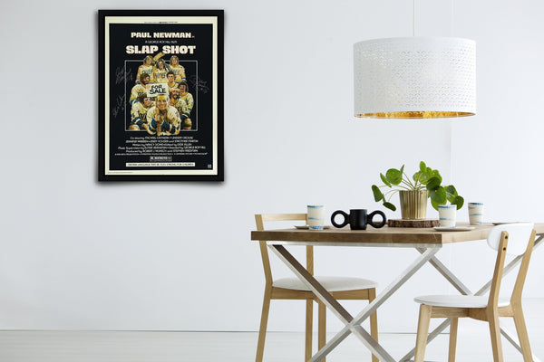 Slap Shot Signed Poster with COA