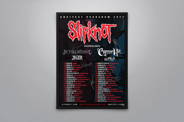 Slipknot: Knotfest Roadshow 2022 - Signed Poster + COA