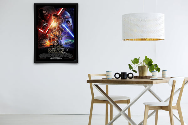 Star Wars: The Force Awakens Signed Poster with COA