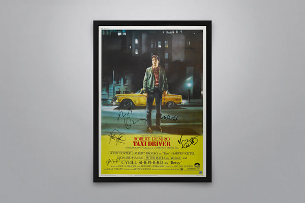 TAXI DRIVER - Cast Signed Poster + COA