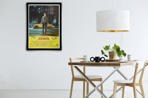 Taxi Driver Signed Poster with COA