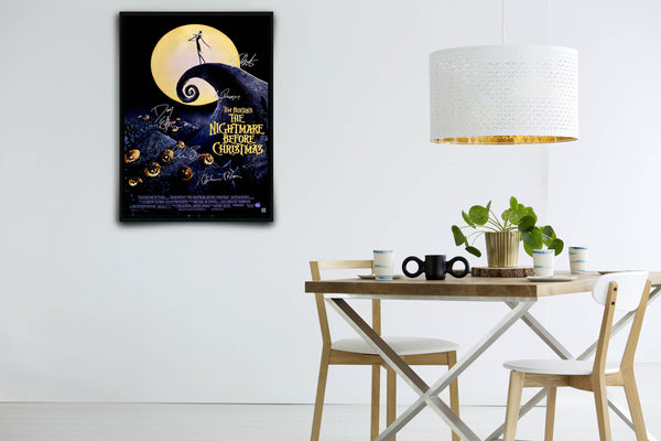 The Nightmare Before Christmas Signed Poster with COA