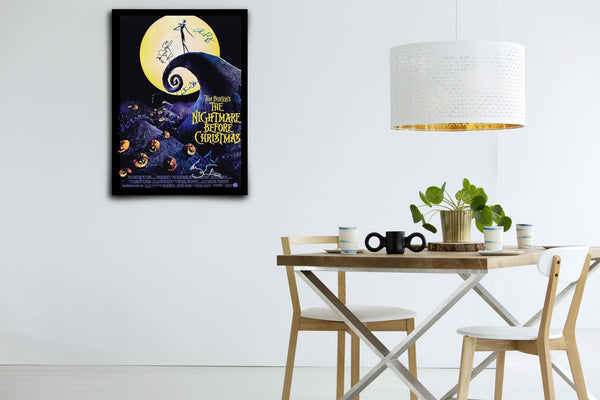 The Nightmare Before Christmas Signed Poster with COA