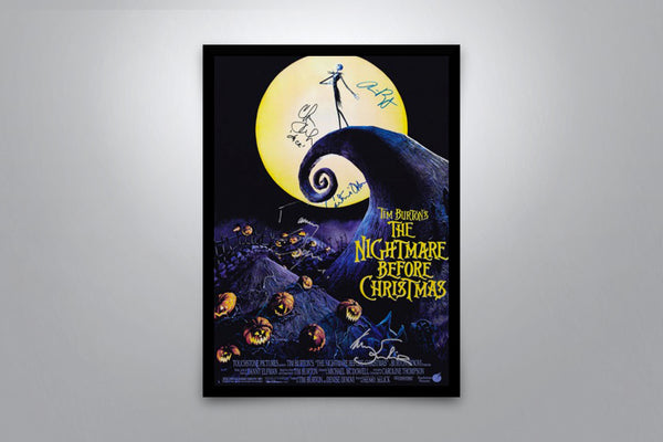 The Nightmare Before Christmas Signed Poster with COA