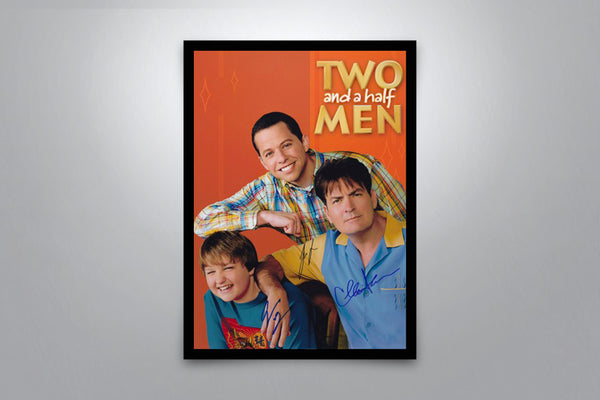 Two and a Half Men Signed Poster with COA