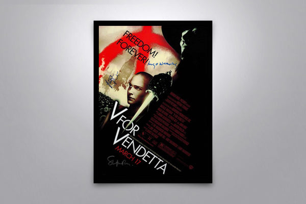 V for Vendetta Signed Poster with COA
