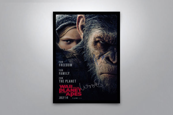 War for the Planet of the Apes Signed Poster with COA