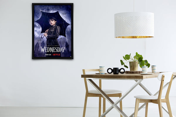 Wednesday Signed Poster with COA