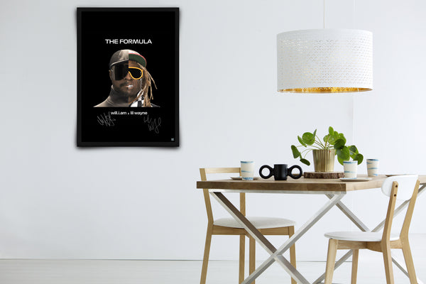 will.i.am and Lil Wayne: The Formula - Signed Poster + COA