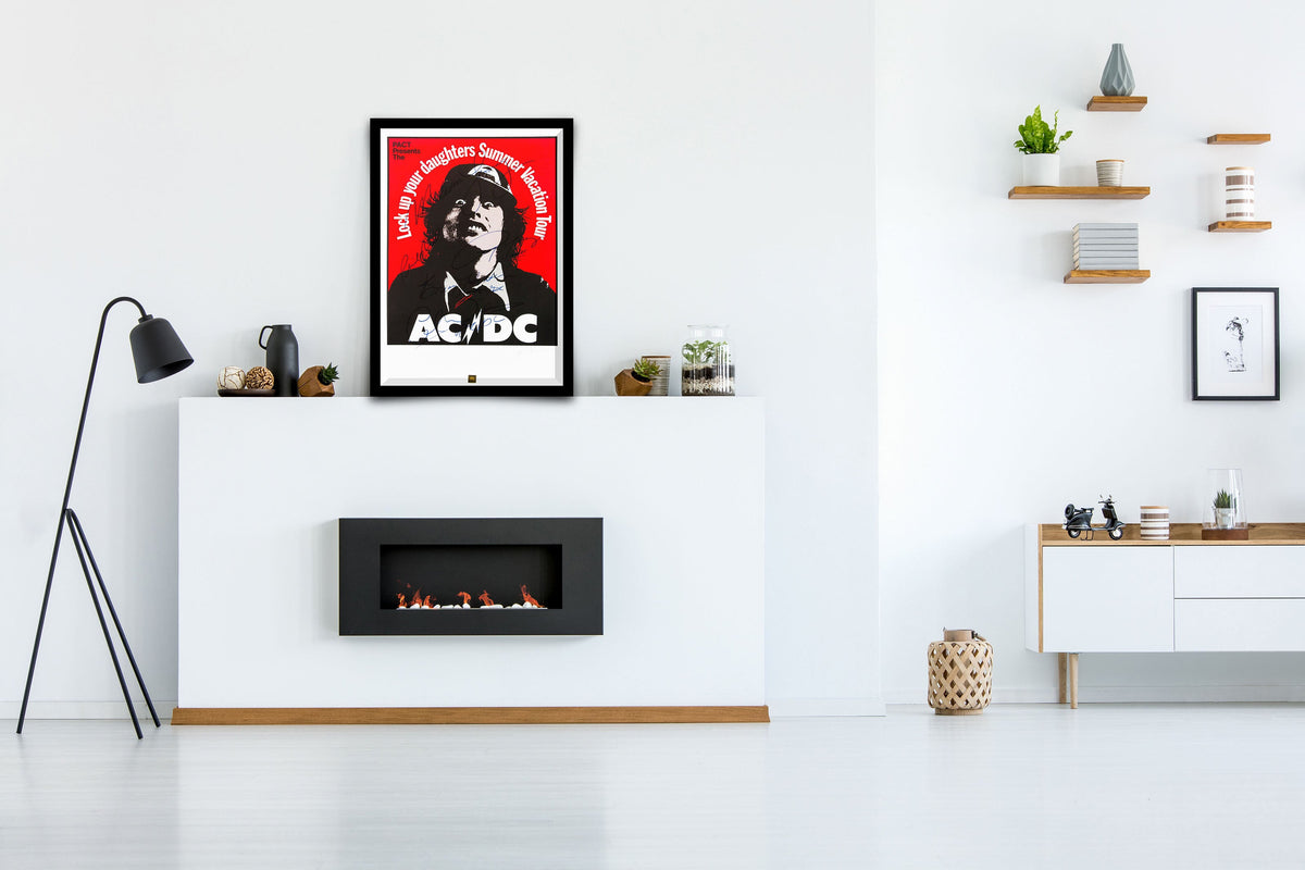 AC/DC: 1975 Summer Vacation Tour Signed Poster with COA