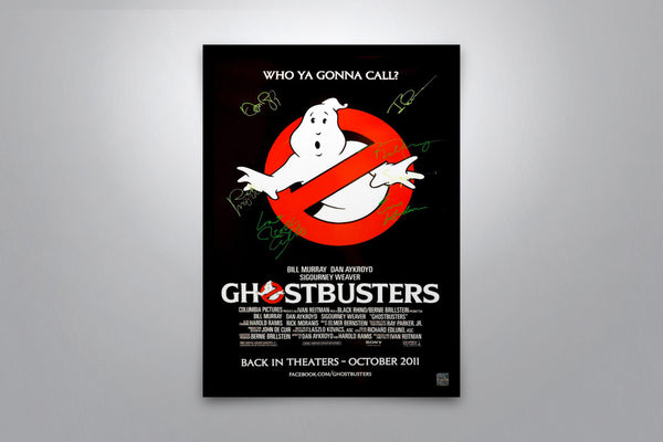 GHOSTBUSTERS - Signed Poster + COA