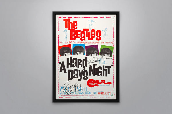 A Hard Day's Night - Signed Poster + COA