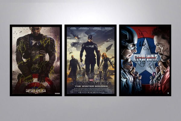 Captain America Autographed Poster Collection