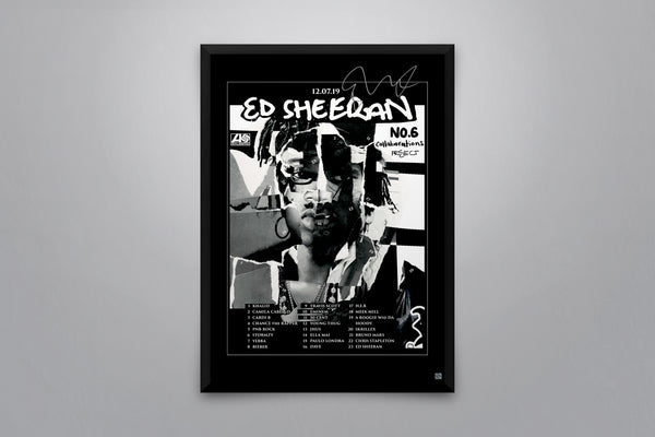 Ed Sheeran: No. 6 Collaborations Project  - Signed Poster + COA