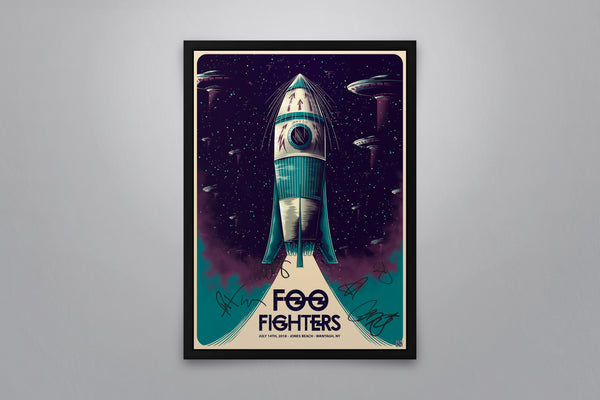 Foo Fighters - Jones Beach, 2018 - Signed Poster + COA