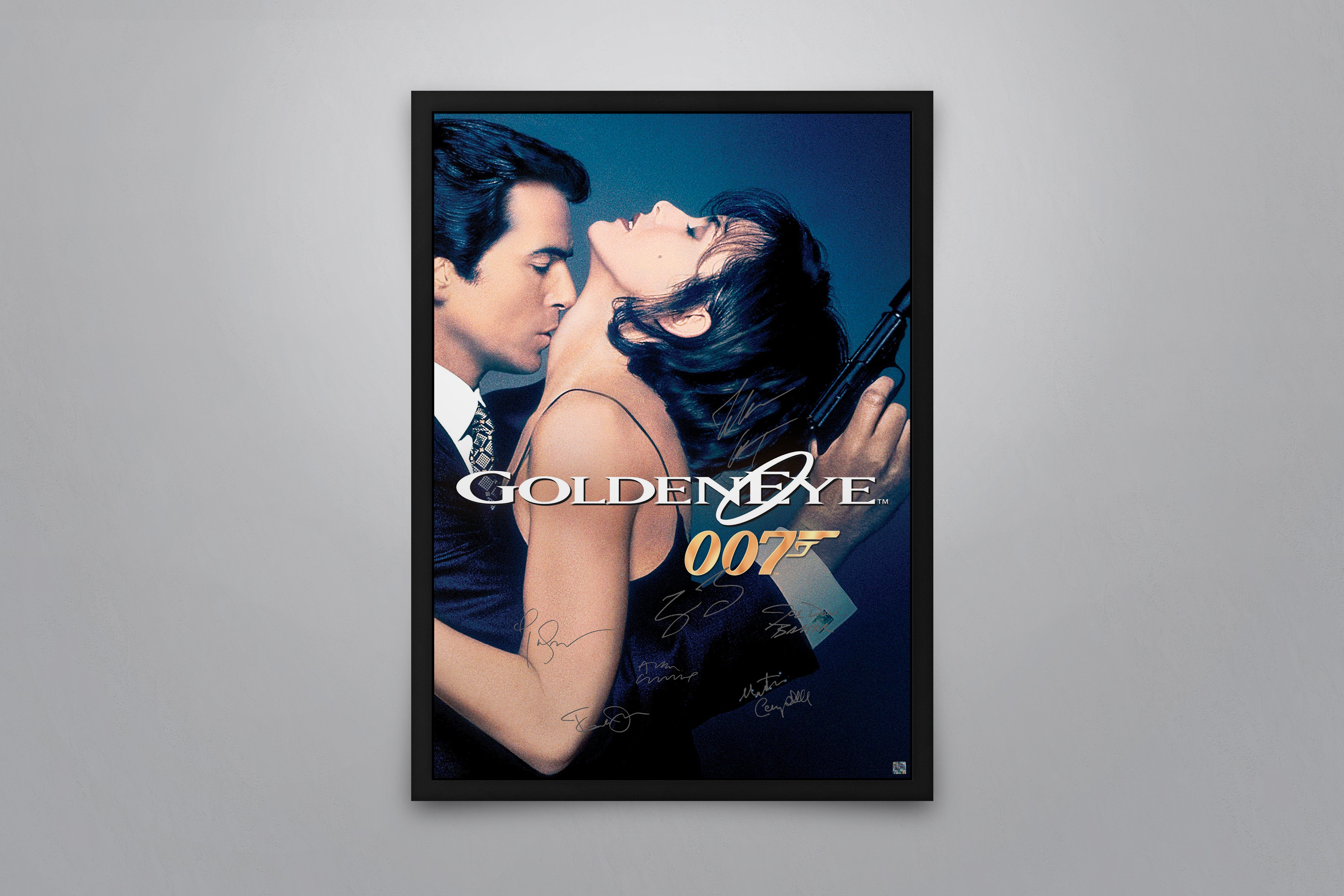 Autograph Signed James Bond 007 Goldeneye Poster COA 