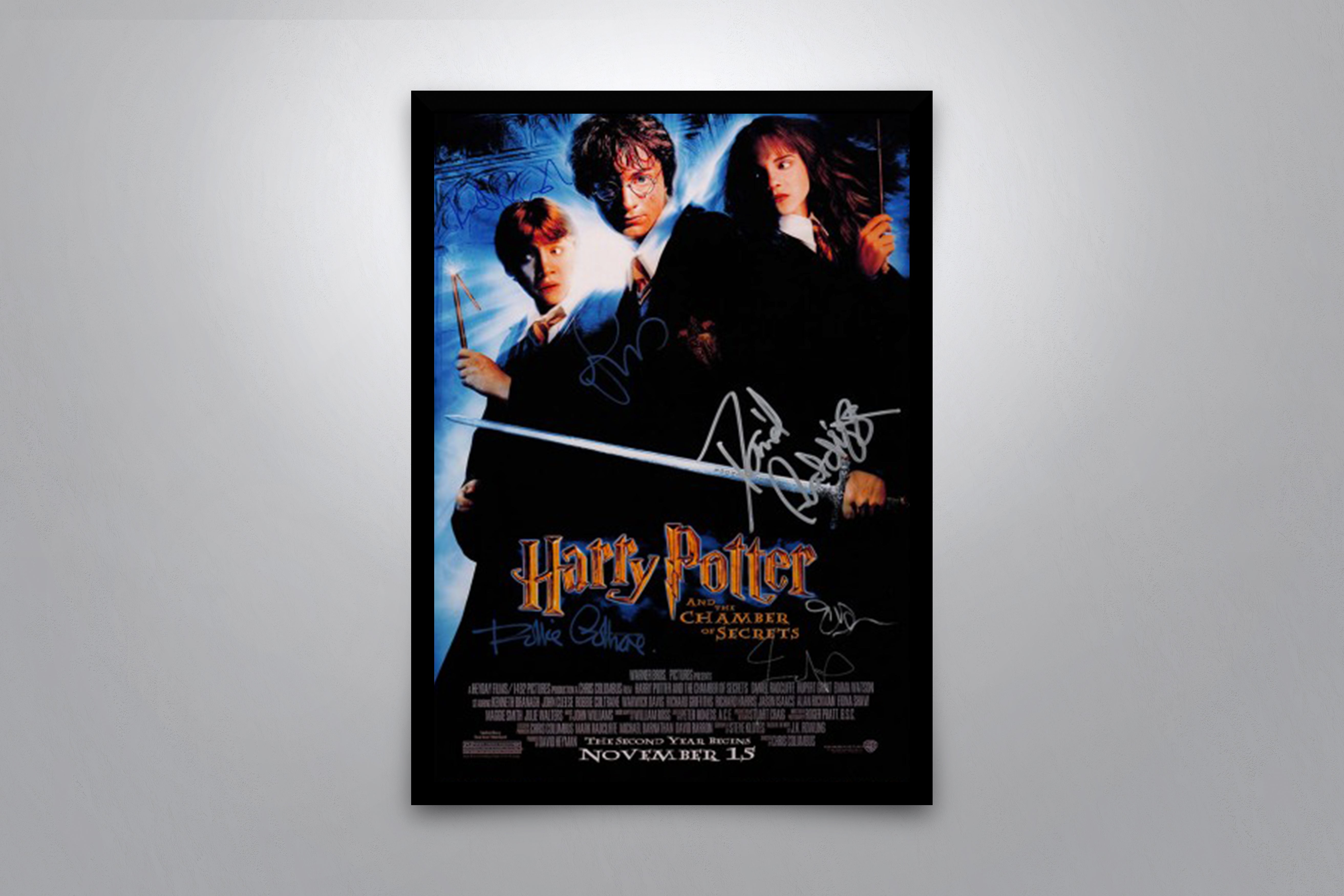 Harry Potter and the Chamber of Secrets Signed Poster with COA