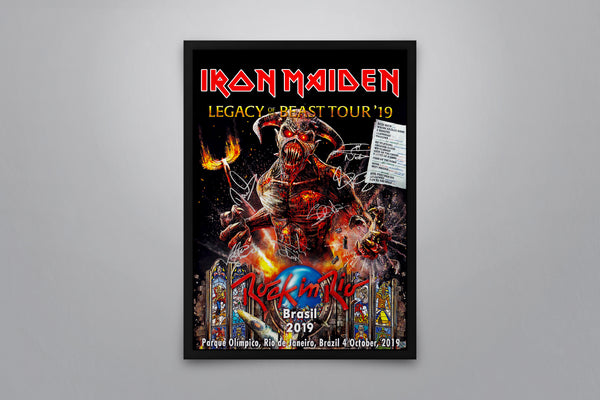 Iron Maiden: Legacy of the Beast - Signed Poster + COA