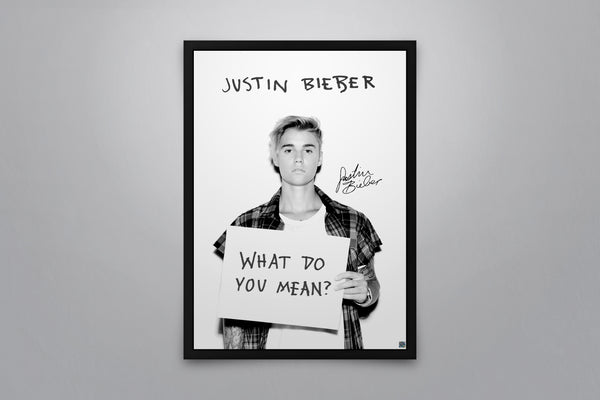 Justin Bieber: What Do You Mean - Signed Poster + COA