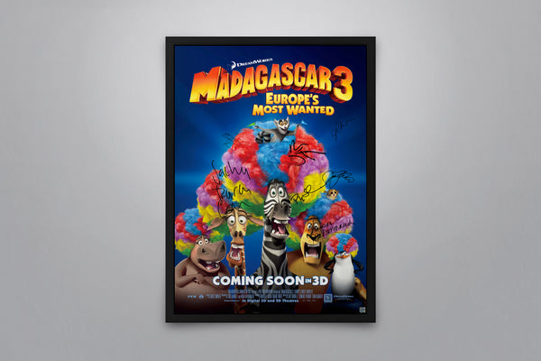 Madagascar 3: Europe's Most Wanted - Signed Poster + COA