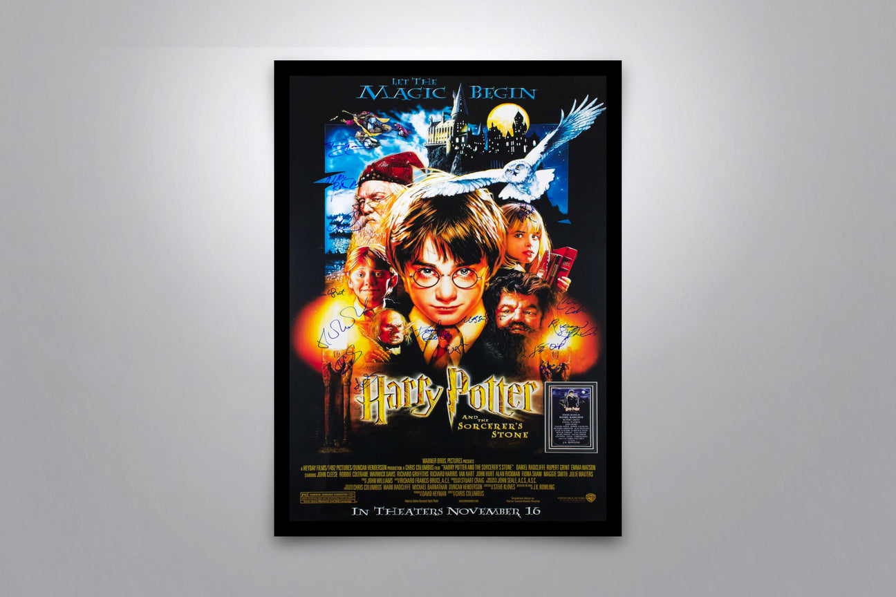 Harry Potter and the Sorcerer's Stone Signed Poster with COA
