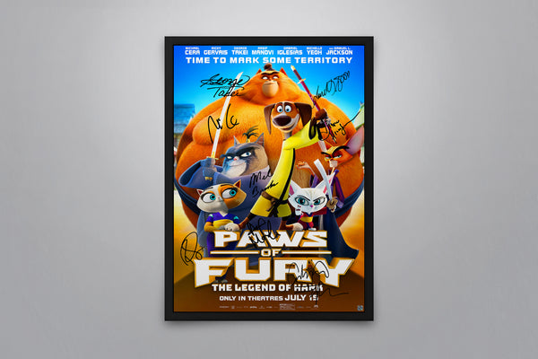 Paws of Fury: The Legend of Hank - Signed Poster + COA